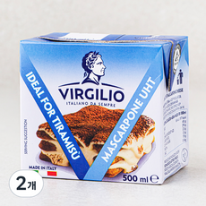 VIRGILIO 마스카포네 치즈, 500g, 2개