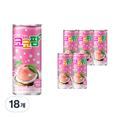 해태음료 코코팜 피치핑크 복숭아, 240ml, 18개