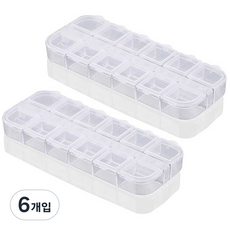 PINPAI 네일 스톤 케이스 12칸, 6개