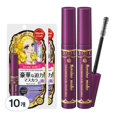  키스미 히로인메이크 볼륨앤컬 마스카라 EX 6g, 딥블랙, 10개 