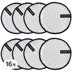 모던감 3D 망사 무흠집 위생 수세미 화이트, 1개입, 16개