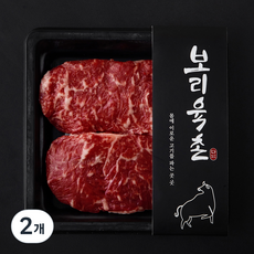 보리육촌 국내산 소고기 채끝 (냉장), 2개, 200g 2개, 200g