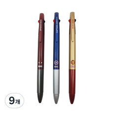 마블 Marvel 캐릭터 3색 볼펜 0.7mm, 랜덤 발송, 9개