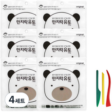 이야코 만지락 소프트 유토 100g x 6p + 주걱칼 3종 세트, 4세트, 혼합색상