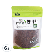 오가닉스토리 국산 유기농발아 현미차, 300g, 6개