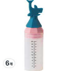 이크 실리콘 투약병 검정눈금 상어 20ml, 8809544410571, 6개