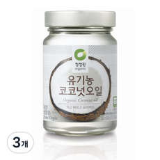 청정원 유기농 코코넛오일, 260ml, 3개