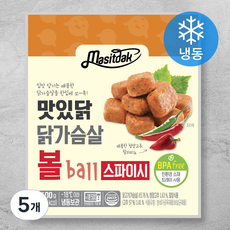 맛있닭 닭가슴살 볼 스파이시 (냉동), 100g, 5개