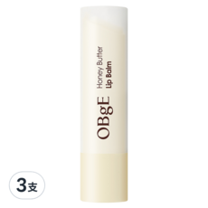 OBgE 蜂蜜奶油高保濕護脣膏 3g 1支, 3支