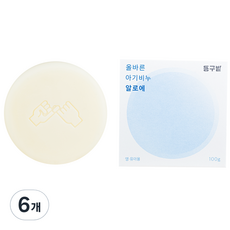 동구밭 올바른 아기비누 알로에, 100g, 6개