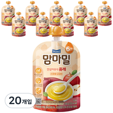 맘마밀 안심 이유식 퓨레 6개월부터, 사과 + 고구마 혼..., 100g, 20개 사과 + 고구마 혼합맛 × 100g × 20개 섬네일