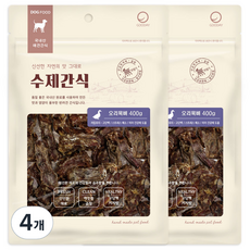 굿데이 대용량 강아지 수제 간식, 오리 목뼈, 400g, 4개