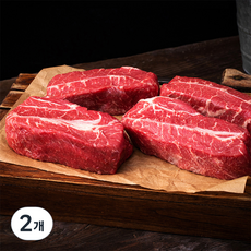 미트엔조이 미국산 부채살 메가 스테이크 (냉장), 1kg, 2개