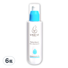 UNICAT 變臉貓 淨透水潤卸洗凝露 3效合一 無皂鹼 無泡沫劑型 添加膠原蛋白 玻尿酸 維他命B5, 150ml, 6瓶