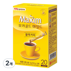 맥심 모카골드 마일드 블랙커피, 0.9g, 2개, 20개입