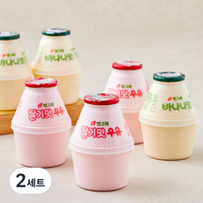바나나맛우유 240ml x 3개입 + 딸기맛우유 240ml x 3개입 세트, 1.44L, 2세트 1.44L, 2세트
