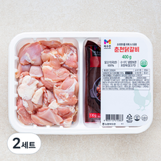 목우촌 춘천닭갈비 400g + 춘천식 닭갈비 양념 130g 세트 (냉장), 2세트