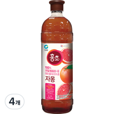 대상 청정원 홍초 자몽, 1.5L, 4개