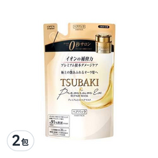 TSUBAKI 思波綺 金耀瞬護髮膜 染燙受損 補充包, 0秒護髮 免等待 瞬間滲入髮絲, 150g, 2包