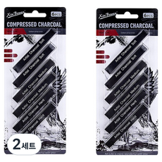 ABM 블랙드로잉 목탄스택 6종 x 2p 세트, 블랙, 2세트