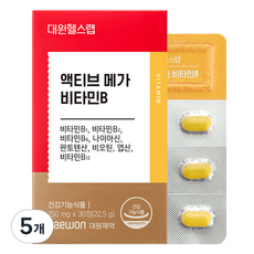 대원헬스랩 액티브 메가 비타민B 23g, 30정, 5개
