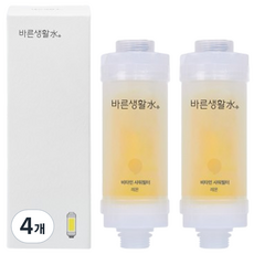 바른생활수 비타민 샤워필터, 4개, 레몬