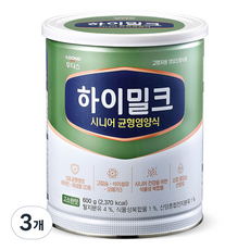 일동후디스 하이밀크 시니어 균형영양식, 600g, 3개