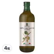 Diantha 第一山 100% 葡萄籽油，1000毫升，含維生素E，義大利原裝進口, 1L, 4瓶