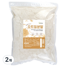 우리가스토리 압착 오트밀 분말, 1.5kg, 2개 1.5kg, 2개