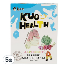 郭老師 純手工無添加寶寶蔬果字母義大利麵 8個月以上 150g*5盒