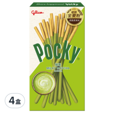 glico 格力高 Pocky 百奇 抹茶棒，全新麥粉 更脆更美味, 28g, 4盒
