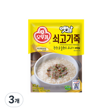 오뚜기 옛날 쇠고기죽, 85g, 3개