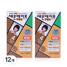 세븐에이트 칼라크림 염모제 60g, 4호 자연스런 밤색, 12개