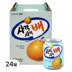 LOTTE 樂天 水梨汁禮盒，238毫升x12罐，韓國原裝進口, 238ml, 24罐