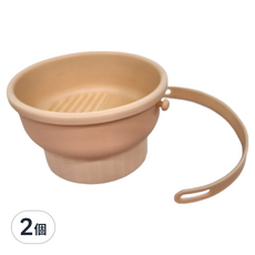 BIGGER 矽膠化妝刷清洗碗 S02奶橘清洗碗, 290g, 2個