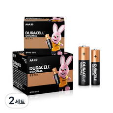 듀라셀 알카라인 건전지 AA 20p + AAA 20p