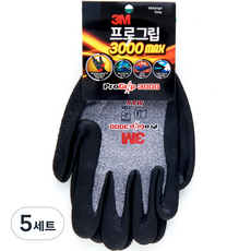 쓰리엠 프로그립 3000 MAX 장갑, 5개, MelangeGray