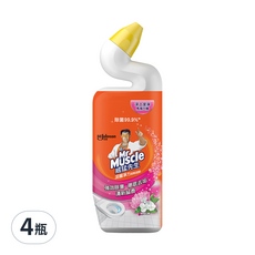 Mr Muscle 威猛先生 深層淨力潔廁凝膠 璀璨花舞 強效除臭 清新留香 超密著凝膠, 750ml, 4瓶