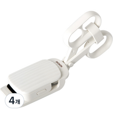  로이체 충전식 히팅 뷰러 속눈썹 컬링 고데기 REC-50, 01 WHITE, 4개 