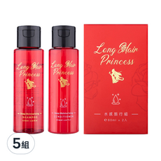 長髮公主的秘密 MINI 魔髮控油旅行組 Set, 深層保濕洗髮精+保濕修護素 60ml x 2, 5組