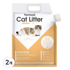  탐사 고양이모래 고운입자형 무향, 8L, 2개 