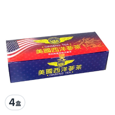 昊之蔘 是好蔘 美國西洋蔘茶 Set 50包, 添加純原皮粉光蔘末, 3g, 4盒