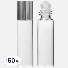 롤온 향수 공병 5ml, 150개, 투명(용기) + 실버(캡)