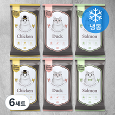 토빈즈챱 3개월령 이후 고양이 화식사료 버라이어티팩 50g x 3종 냉동, 6세트