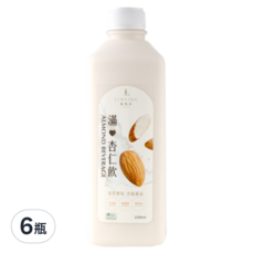 林銀杏 滿杏仁飲 1L 6瓶組 (不含乳製品/無香精/無添加), 6瓶