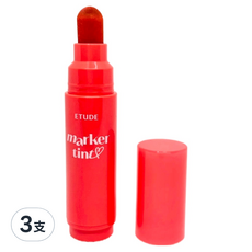 ETUDE 鮮嫩欲滴果汁唇筆 3.5g, 7 蜜桃杏橘, 3支