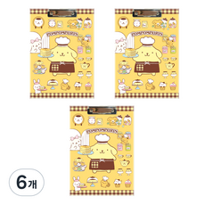 산리오 클립보드 V2 A4, 폼폼푸린, 6개