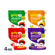 퓨어잇 내이브로 요거트큐브 4종 세트, 4세트, 사과+딸기+망고+블루베리