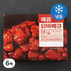 쿠캣 매콤 닭바베큐 (냉동), 250g, 6팩