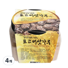 산천농원 참나무 원목 표고버섯가루, 100g, 4개